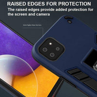 Shockproof Protective Case with Metal Patch / Stand for Samsung Galaxy A22 5G - acc Noco