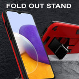 Shockproof Protective Case with Metal Patch / Stand for Samsung Galaxy A22 5G - acc Noco