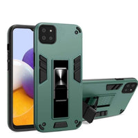 Shockproof Protective Case with Metal Patch / Stand for Samsung Galaxy A22 5G - Green - acc Noco