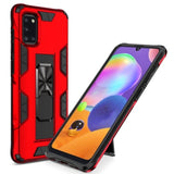 Shockproof Protective Case with Metal Patch / Stand for Samsung Galaxy A31 - Metallic Red - acc Noco