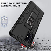 Shockproof Protective Case with Metal Patch / Stand for Samsung Galaxy A71 5G - acc Noco