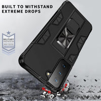 Shockproof Protective Case with Metal Patch / Stand for Samsung Galaxy S21 FE - acc Noco