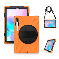 Shockproof Rugged Cover with Stand for Samsung Galaxy Tab S6 T860 / T865 - Orange and Black - Cover Noco