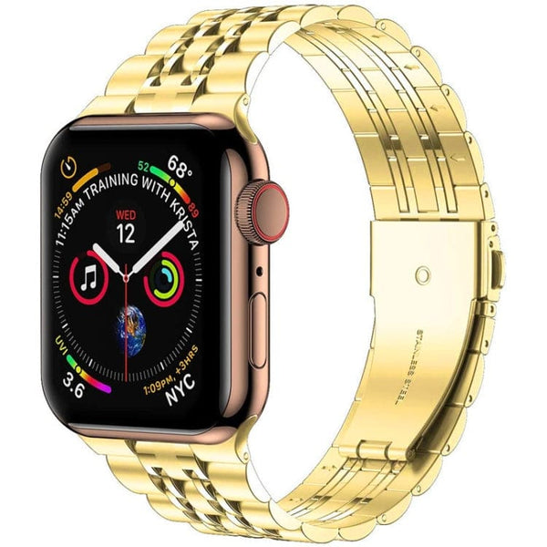 Apple Watch Series 7,8 41mm / 4,5,6,SE 40mm / 1,2,3 38mm - Stainless Steel Watch strap - Gold - watch Noco