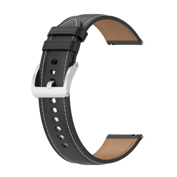 Watch Strap Replacement 22mm Width Genuine Leather Stitched Pattern - watch Ulefone