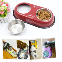 High Grade Stainless Steel Pet Bowl With Double Removable Bowls - Pet NOCO