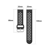 Watch Strap Replacement 22mm Width Silicone Perforated Anti-Sweat - watch Ulefone