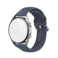 Watch Strap Replacement 22mm Width Silicone Perforated Anti-Sweat - Dark Grey - watch Ulefone