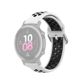 Watch Strap Replacement 22mm Width Silicone Perforated Anti-Sweat - White and Black - watch Ulefone