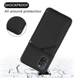 Shockproof Protective Case with Rear Wallet Card Holder for Oppo A52 A72 A92 - acc Noco