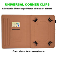 Universal 8 Folding Tablet Cover and Stand Pen Holder - Fits 7.9 to 8.4 tablet models - Cover Noco