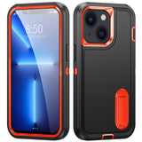 Apple iPhone 14 - Triple Defense Rugged Cover 3 Layer Pop-Out Stand Raised Bezels - Orange - Cover Noco