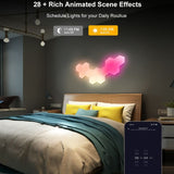 10 PACK - LED Ambient Light Tiles Wi-Fi App Control Multiple Patterns Colours or Sound Activated - smart YWXLight