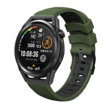Watch Strap 22mm Width Silicone Trapezoid Pattern Anti-Sweat - Green - watch Noco