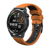 Watch Strap 22mm Width Silicone Trapezoid Pattern Anti-Sweat - Orange - watch Noco