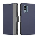 Nokia X30 5G Twill Pattern Flip Phone Cover and Wallet - Blue - Cover Noco