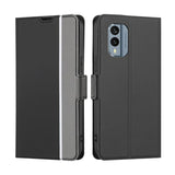 Nokia X30 5G Twill Pattern Flip Phone Cover and Wallet - Black - Cover Noco