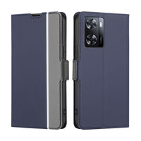Oppo A57 4G / A57E / A57S Twill Pattern Flip Phone Cover and Wallet - Blue - Cover Noco
