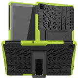 Rugged Protective Tablet Cover with Stand for Samsung Galaxy Tab A7 10.4 2020 T500/T505 - Black and Green - acc Noco