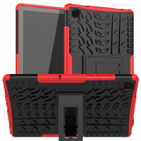 Rugged Protective Tablet Cover with Stand for Samsung Galaxy Tab A7 10.4 2020 T500/T505 - Black and Red - acc Noco