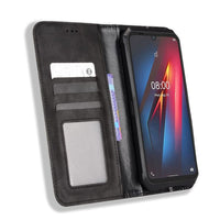 Thatch Flip Phone Cover/Wallet with Card Slots - For ULEFONE ARMOR 8 / ARMOR 8 PRO - Black - acc Noco