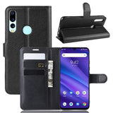 Deluxe Faux Leather Texture Flip Phone Cover/Wallet - For Umidigi A5 Pro Phone - Black - acc Noco