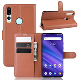 Deluxe Faux Leather Texture Flip Phone Cover/Wallet - For Umidigi A5 Pro Phone - Brown - acc Noco