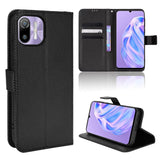 Ulefone Note 6P / Note 6 - Diamond Flip Front Phone Cover/Wallet with Card Slots - Black - Cover Noco