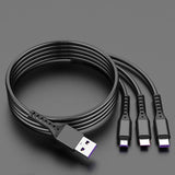 Noco 5A 3-IN-1 Multi-Tip Braided Charging Cable Super Fast Charging Data Transfer 1.2Metre - acc Noco