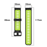 Watch Strap Replacement 20mm Width Silicone Vertical Groove Pattern Anti-Sweat - watch Ulefone