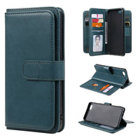 Deluxe 10 Card Slot Wallet Cover for Oppo A5 2018 Model - Dark Green - Cover Noco