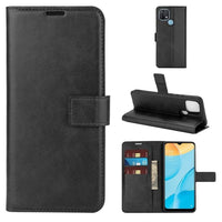 Wallet Flip Cover Credit Card Slots Magnetic Closing for Oppo A15 - Black - acc Noco