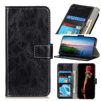 Wallet Flip Cover Credit Card Slots Magnetic Closing for Oppo Find X3 Lite / Reno5 4G/5G - Black - acc Noco