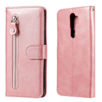 Flip Front Wallet Cover Zip Pocket for Oppo A5 2020 / A9 2020 / A11 X - Rose Pink - acc Noco