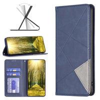 Samsung Galaxy A04 / A04S Rhombus Wallet Flip Cover Card Holder - Blue - Cover Noco