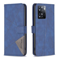 Oppo A57 4G Rhombus Wallet Flip Cover Card Holder - Blue - Cover Noco