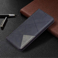 Rhombus Wallet Flip Cover Card Holder for Oppo Reno3 / Find X2 Lite - acc Noco