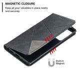 Rhombus Wallet Flip Cover Card Holder for Samsung Galaxy Note 20 Ultra - acc Noco