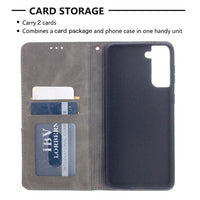 Rhombus Wallet Flip Cover Card Holder for Samsung Galaxy S21+ 5G - acc Noco