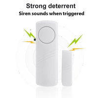 [2 PACK] Window Alarm Ultra-Slim 90dB Alarm Magnetic Sensor Easy Install - security Doberman