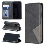 Rhombus Wallet Flip Cover Card Holder for Apple iPhone 11 Pro - Charcoal and Grey - acc Noco