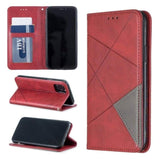 Rhombus Wallet Flip Cover Card Holder for Apple iPhone 11 Pro - Red and Grey - acc Noco