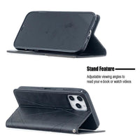 Rhombus Wallet Flip Cover Card Holder for Apple iPhone 12 Pro Max - acc Noco