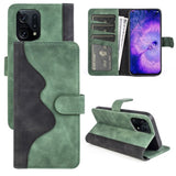 OPPO FIND X5 Wave Flip Leather Wallet Cover Card Slots Cash Pocket - Green - Cover Noco