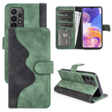 Samsung Galaxy A23 5G Wave Flip Leather Wallet Cover Card Slots Cash Pocket - Green - Cover Noco