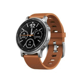 Zeblaze GTR 2 Smart Watch + Fitness Tracker 1.28 Display Sports Modes Speakerphone and Microphone - Silver - Brown Strap - watch Zeblaze
