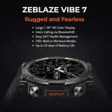 Zeblaze Vibe 7 Rugged Smart Watch 1.39 Display BT Voice Calls 100+ Sports Modes - watch Zeblaze